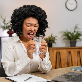 Sitting on couch doing taxes
